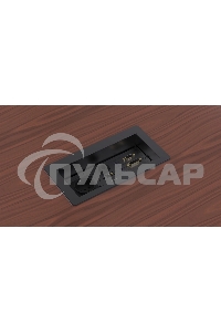 Металлический корпус WRTS-11BOX-B Wize для модульной системы врезного лючка в стол с убирающейся крышкой, черный;