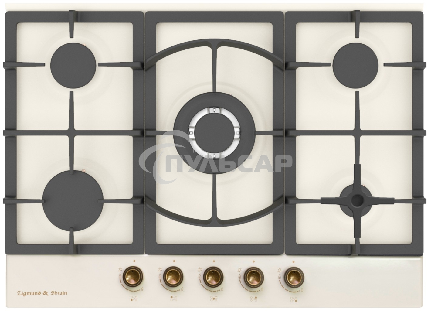 Газовая варочная панель Zigmund & Shtain G 16.7 X независимая, бежевый