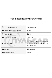 Соковыжималка цитрусовая Starwind SJ 1241 30Вт рез.сок.:1200мл. белый/прозрачный