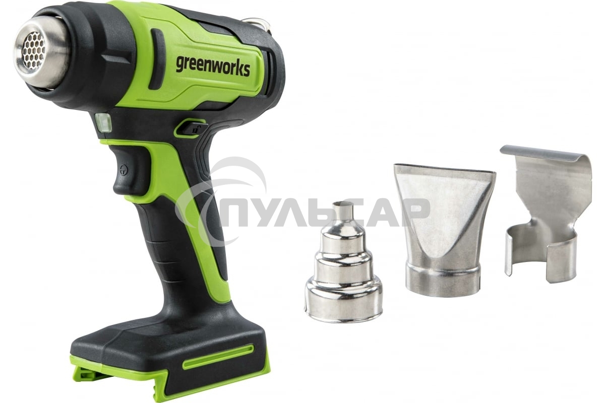 Фен строительный аккумуляторный GreenWorks G24HG, 24V, без АКБ и ЗУ (3400207)