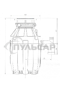 Измельчитель пищевых отходов BoneCrusher 910 черный