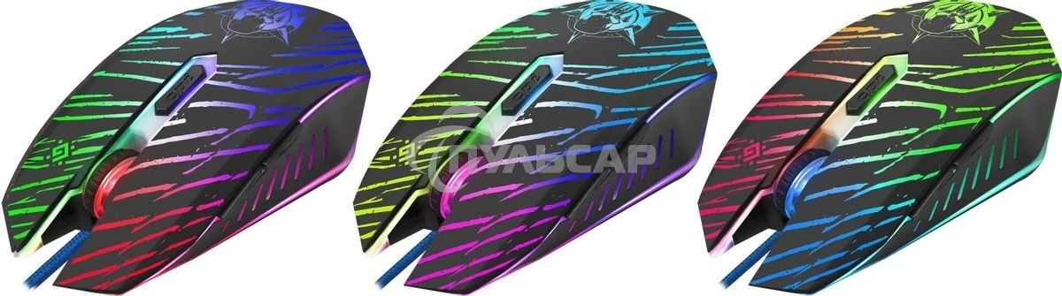 Мышь проводная Defender Dark Agent GM-590L черный, 12800 dpi, USB, кнопки - 6