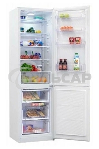 Холодильник Nordfrost NRB 154 W белый матовый двухкамерный 238/115 л морозилка снизу, капельная система