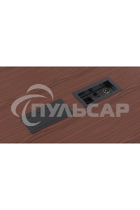 Металлический корпус WRTS-11BOX-B Wize для модульной системы врезного лючка в стол с убирающейся крышкой, черный;