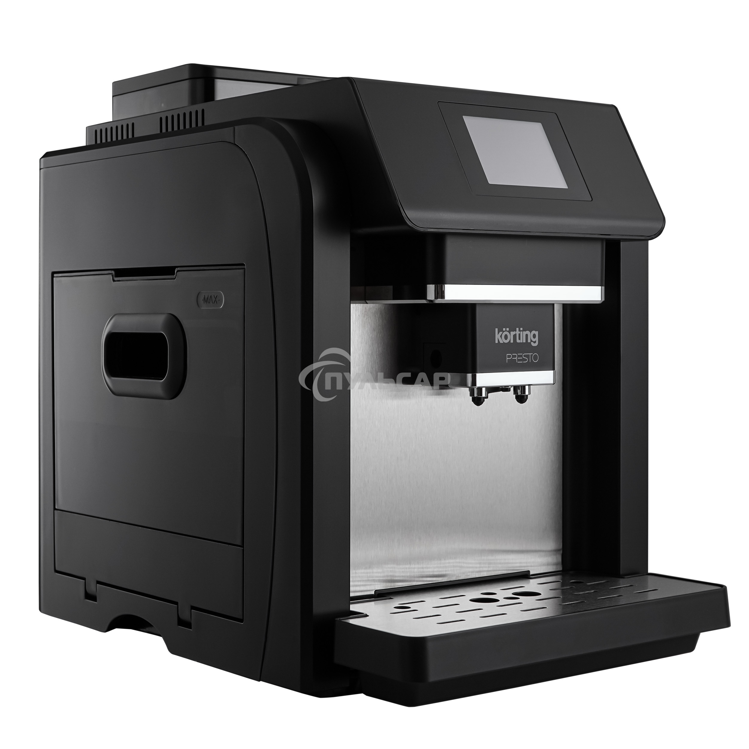 Кофемашина автоматическая Korting KACM 2009 PRESTO черный, зерновой/молотый, 2 л, 1400 Вт, 19 бар
