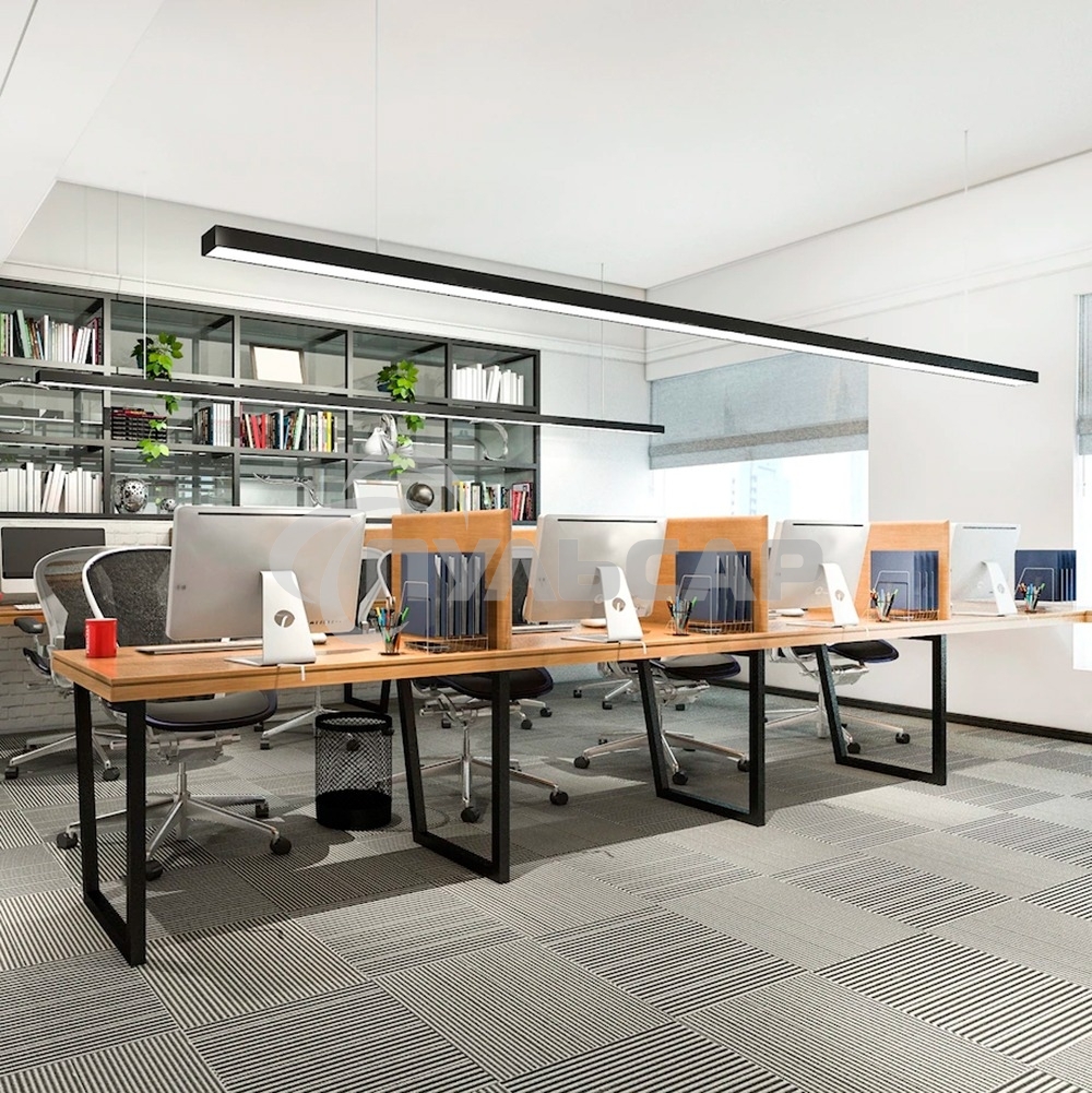 Светильник светодиодный FERON AL4035 ДПО-48вт 4000К 5760Лм линейный рассеиватель матовый в алюминиевом корпусе черный