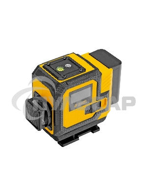 Лазерный уровень мультипризменный Denzel DLV-360-3T, 30 м, зеленый луч, Li-Ion 2,4 Aч, штатив