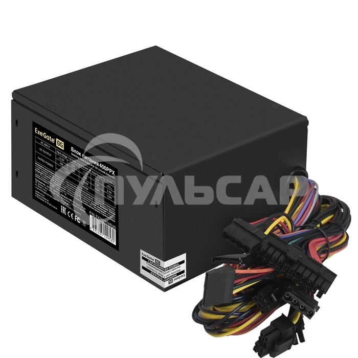 Блок питания ExeGate 400PPX (EX292174RUS), 400Вт, 140мм, черный