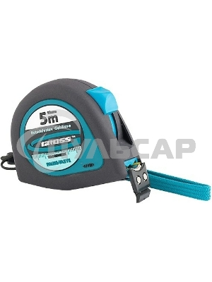 Рулетка GROSS 31102 ''ergonomisch'' 5м x 19мм магнитный обрезиненный зацеп