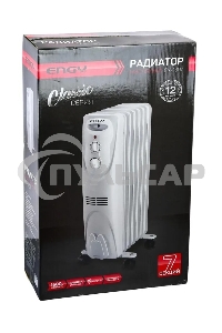 Обогреватель масляный Engy EN-1307 (7 секций) белый, 1500 Вт, 15 м2, термостат