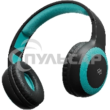 Гарнитура накладные Digma BT-15 черный/голубой беспроводные bluetooth оголовье