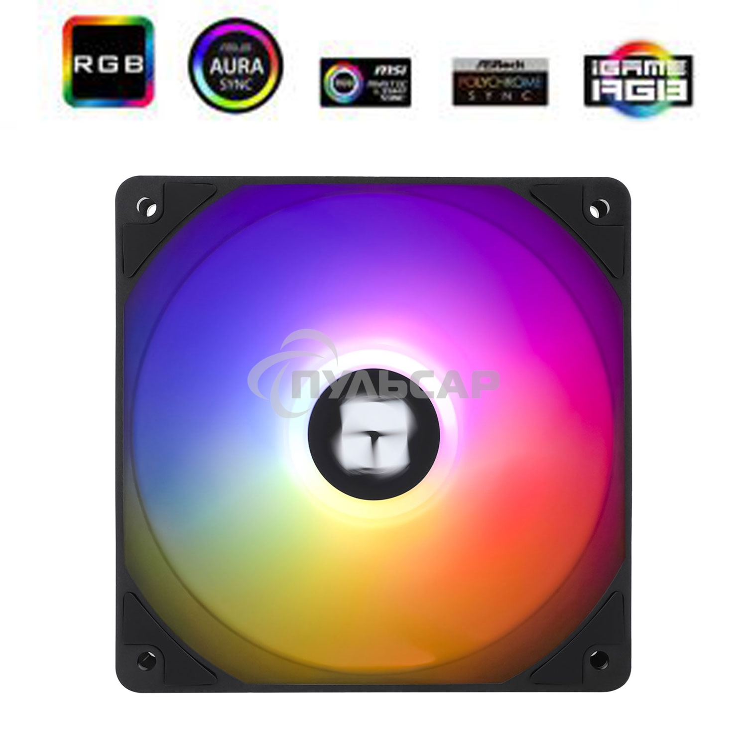 Кулер для корпуса Thermaltight TL-C12C-S (120x120x25мм, 4-pin PWM, ARGB, 66.17CFM, 25.6dBA, 1550RPM, черный)