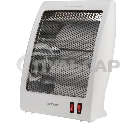 Обогреватель инфракрасный Rexant 60-0058, белый, кварцевый, 800 Вт, 14 м2, настольный