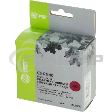 Картридж струйный Cactus CS-PG40 черный (18 мл) для Canon Pixma MP150/MP160/MP170/MP180/MP210/MP220/MP450/MP460/MP470/iP1200/iP1300/iP1600/iP1700/iP1800/iP190