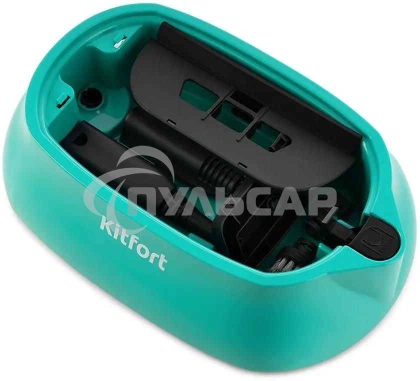 Пароочиститель напольный Kitfort КТ-9102-3 черный/бирюзовый