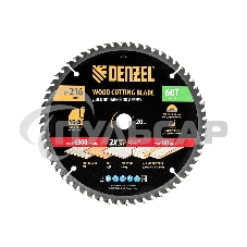 Пильный диск по дереву Denzel ф216 х 20 мм, 60 зубьев 733527