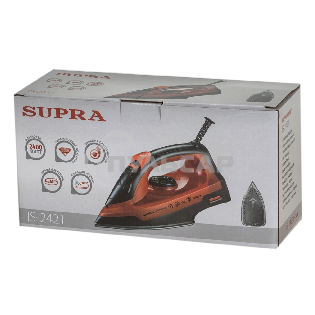 Утюг SUPRA IS-2421 2400Вт красный/черный