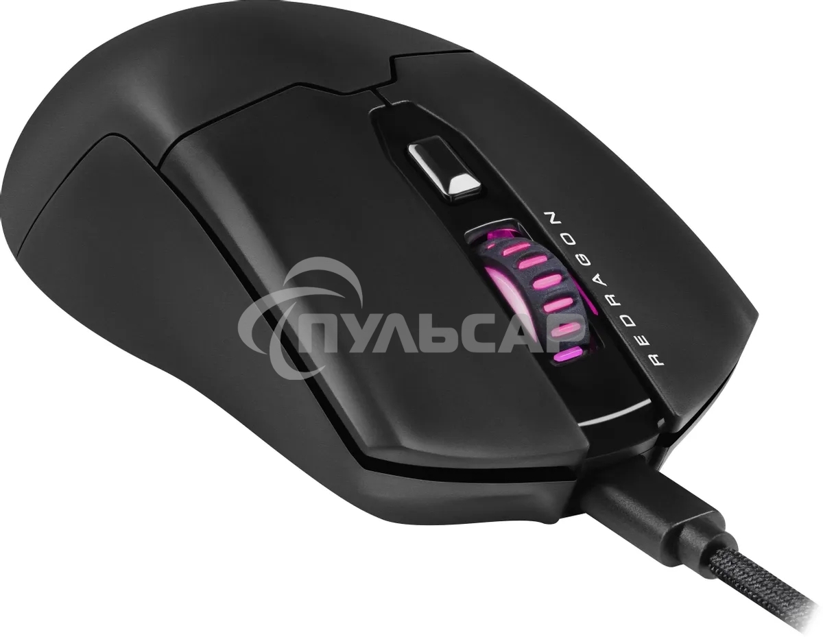 Мышь проводная игровая REDRAGON FYZU черная (USB, Pixart P3395, Huano, 6 кн., 26000 Dpi, RGb подсветка)