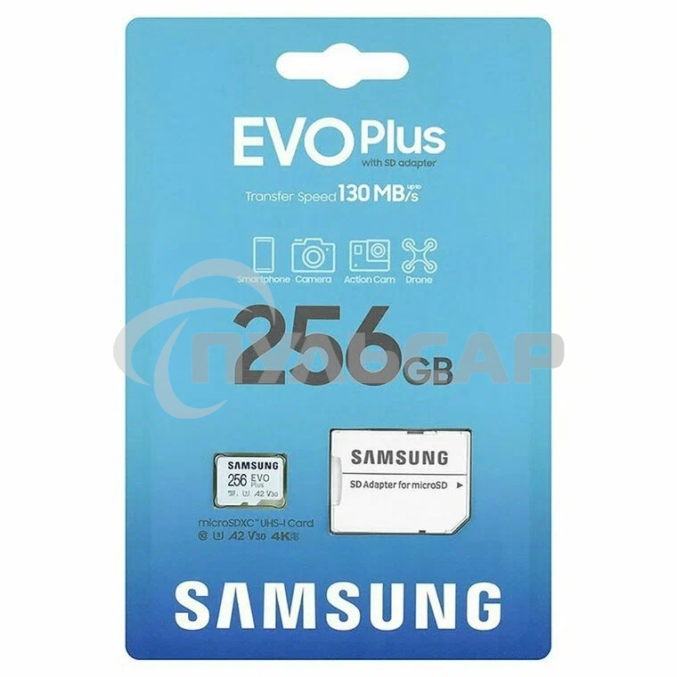 Флеш карта Samsung EVO Plus microSDXC 256Gb MB-MC256KA/EU