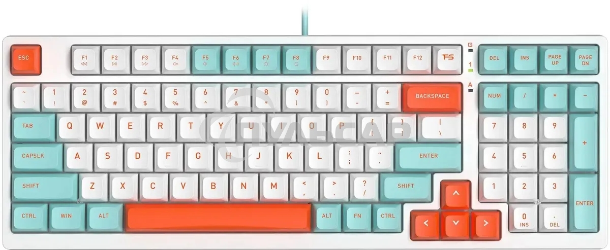 Клавиатура проводная A4Tech Fstyler FS300 (FS300 PANDA SNORKLENING), USB, белый