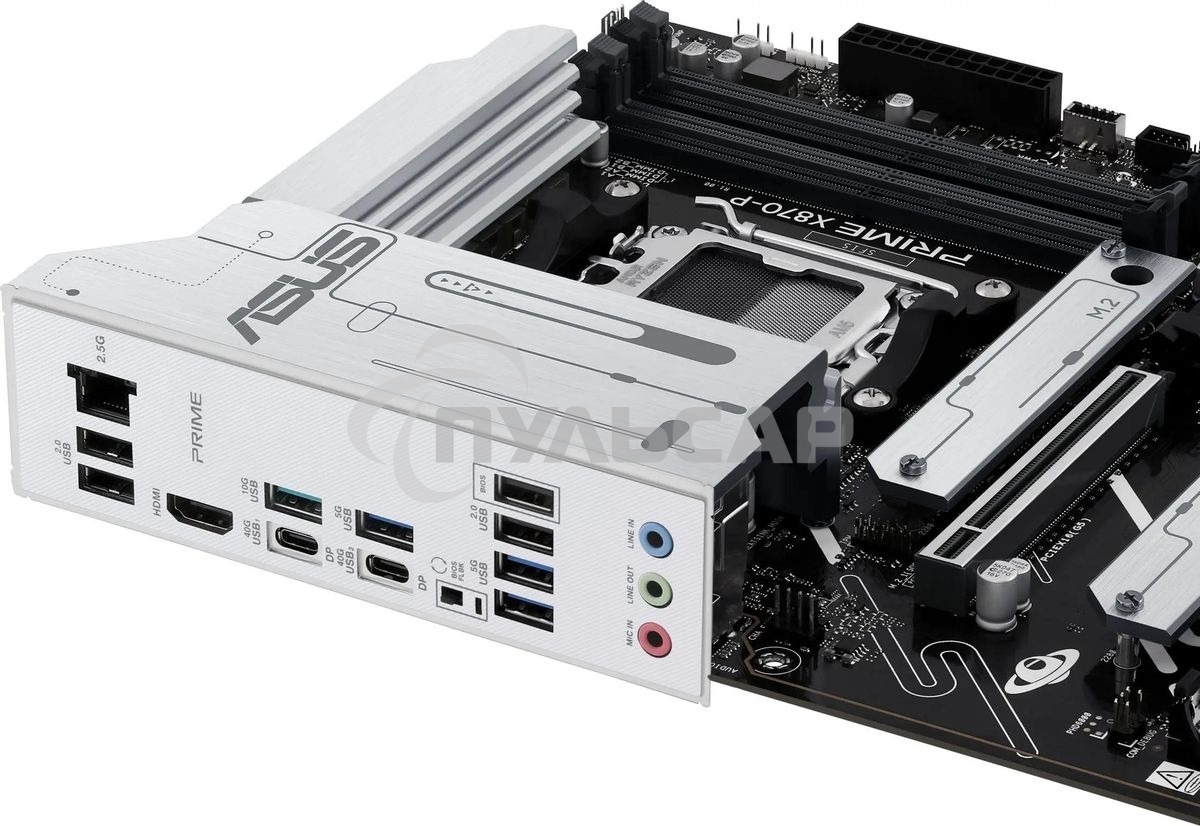 Материнская плата ASUS PRIME X870-P, AM5, AMD X870, 4xDDR5, 2xSATA, 4xM.2, 1xPCIe 5.0 x16, 2xPCIe 4.0 x1, 1xHDMI, 2xUSB-C, 1x 2.5Gb LAN, 4xUSB-A 3.2 Gen 1, 1xUSB-A 3.2 Gen 2, 4xUSB-A 2.0, 3x3.5 мм, 7.1, ATX