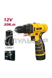 Дрель-шуруповерт Deli DL-DZ12-5A2, Аккумуляторная, 12В, 1 АКБ, Кейс