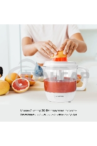 Соковыжималка цитрусовая Starwind SJ 1241 30Вт рез.сок.:1200мл. белый/прозрачный