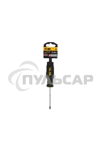 Отвертка Denzel PH0х75 мм, S2, 3к рукоятка