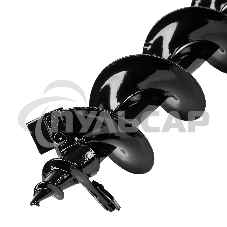 Шнек для грунта Denzel ER-100, диаметр 100 мм, длина 800 мм, соединение 20 мм, съемный нож