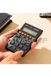 Калькулятор карманный Deli EM130D-GREY темно-серый 12-разр.