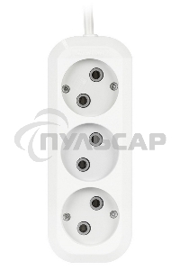 Удлинитель бытовой Smartbuy (SBE-10-3-07-N) 3 гнз х 7,0 м (10А/2.2кВт, ПВС 2х1.0)