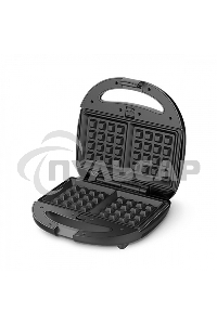 Прибор для выпечки BQ ST2001 черный, 4 in 1. MultiChef, 800 Вт, многофункциональный прибор 4 в 1, 4 пары панелей в комплекте: гриль, венские вафли, сэндвич, орешки, антипригарное покрытие панелей Non-Stick PRO, равномерный нагрев, вертикальное хранение, о