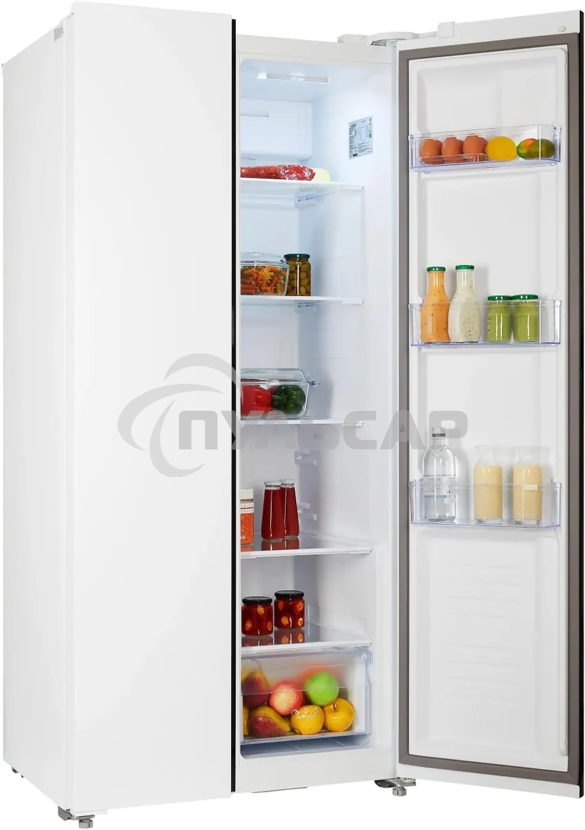 Холодильник Nordfrost RFS 480D NFW белый двухкамерный Side-by-Side 271/165 л морозилка сбоку