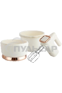 Миксер с чашей Centek CT-1129 бежевый/золотой хром, 800 Вт