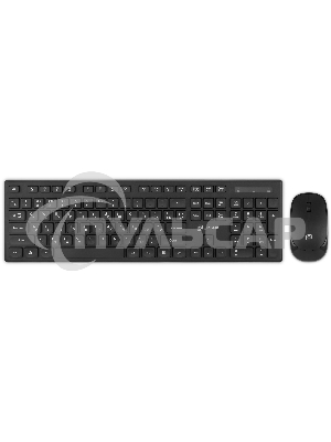 Комплект клавиатура + мышь Оклик S255W клав:черный мышь:черный USB беспроводная Multimedia (1909361)