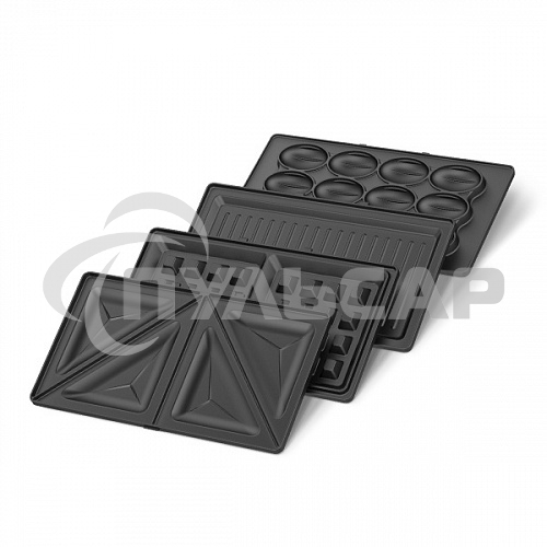 Прибор для выпечки BQ ST2001 черный, 4 in 1. MultiChef, 800 Вт, многофункциональный прибор 4 в 1, 4 пары панелей в комплекте: гриль, венские вафли, сэндвич, орешки, антипригарное покрытие панелей Non-Stick PRO, равномерный нагрев, вертикальное хранение, о