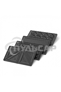 Прибор для выпечки BQ ST2001 черный, 4 in 1. MultiChef, 800 Вт, многофункциональный прибор 4 в 1, 4 пары панелей в комплекте: гриль, венские вафли, сэндвич, орешки, антипригарное покрытие панелей Non-Stick PRO, равномерный нагрев, вертикальное хранение, о