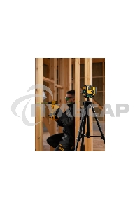 Лазерный уровень мультипризменный Denzel DLV-360-3T, 30 м, зеленый луч, Li-Ion 2,4 Aч, штатив