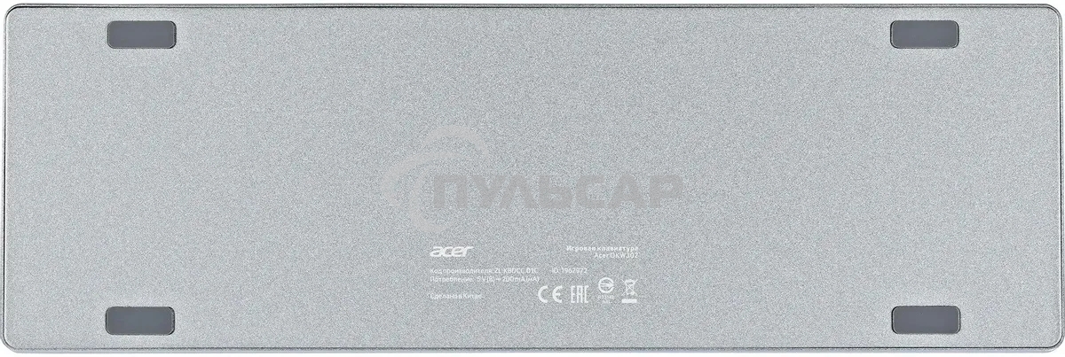Клавиатура проводная Acer OKW302 (ZL.KBDCC.01C), USB, серебристый
