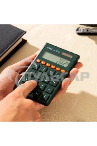 Калькулятор карманный Deli EM130GREEN зеленый 12-разр.