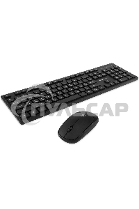 Комплект клавиатура + мышь Оклик S255W клав:черный мышь:черный USB беспроводная Multimedia (1909361)