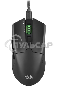 Мышь проводная игровая REDRAGON FYZU черная (USB, Pixart P3395, Huano, 6 кн., 26000 Dpi, RGb подсветка)