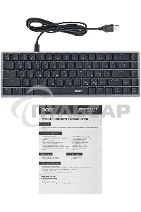 Клавиатура проводная Acer OKW302 (ZL.KBDCC.01C), USB, серебристый