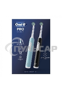 Набор электрических зубных щеток Oral-B Pro Series 1 бирюзовый/черный