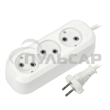 Удлинитель бытовой Smartbuy (SBE-10-3-05-N) 3 гнз х 5,0 м (10А/2.2кВт, ПВС 2х1.0)