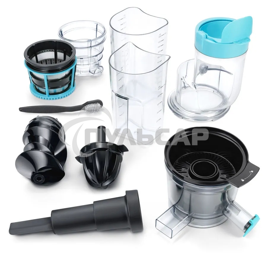 Соковыжималка шнековая Hyundai HY-JS6534 300Вт рез.сок.:600мл. светло-синий