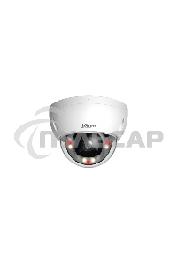 Уличная купольная IP-видеокамера DAHUA DH-IPC-HDBW2449EP-S-IL-0360B Smart Dual Light с ИИ 4Мп, 1/2.9” CMOS, объектив 3.6мм, видеоаналитика, ИК до 30м, LED до 30м, IP67, корпус: металл