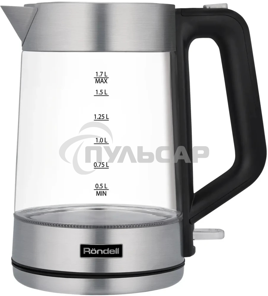 Чайник электрический Rondell RDE-1008 1.7л. 2200Вт прозрачный корпус: стекло