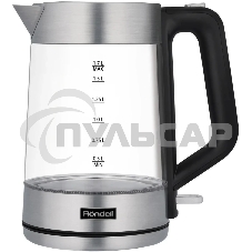 Чайник электрический Rondell RDE-1008 1.7л. 2200Вт прозрачный корпус: стекло