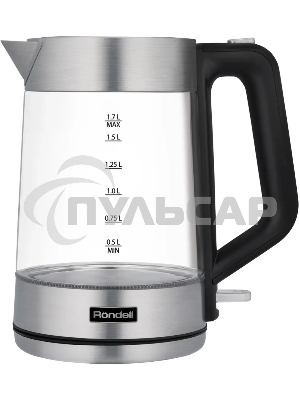 Чайник электрический Rondell RDE-1008 1.7л. 2200Вт прозрачный корпус: стекло